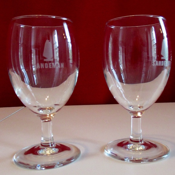 2 Sandeman Port Sherry Glasses